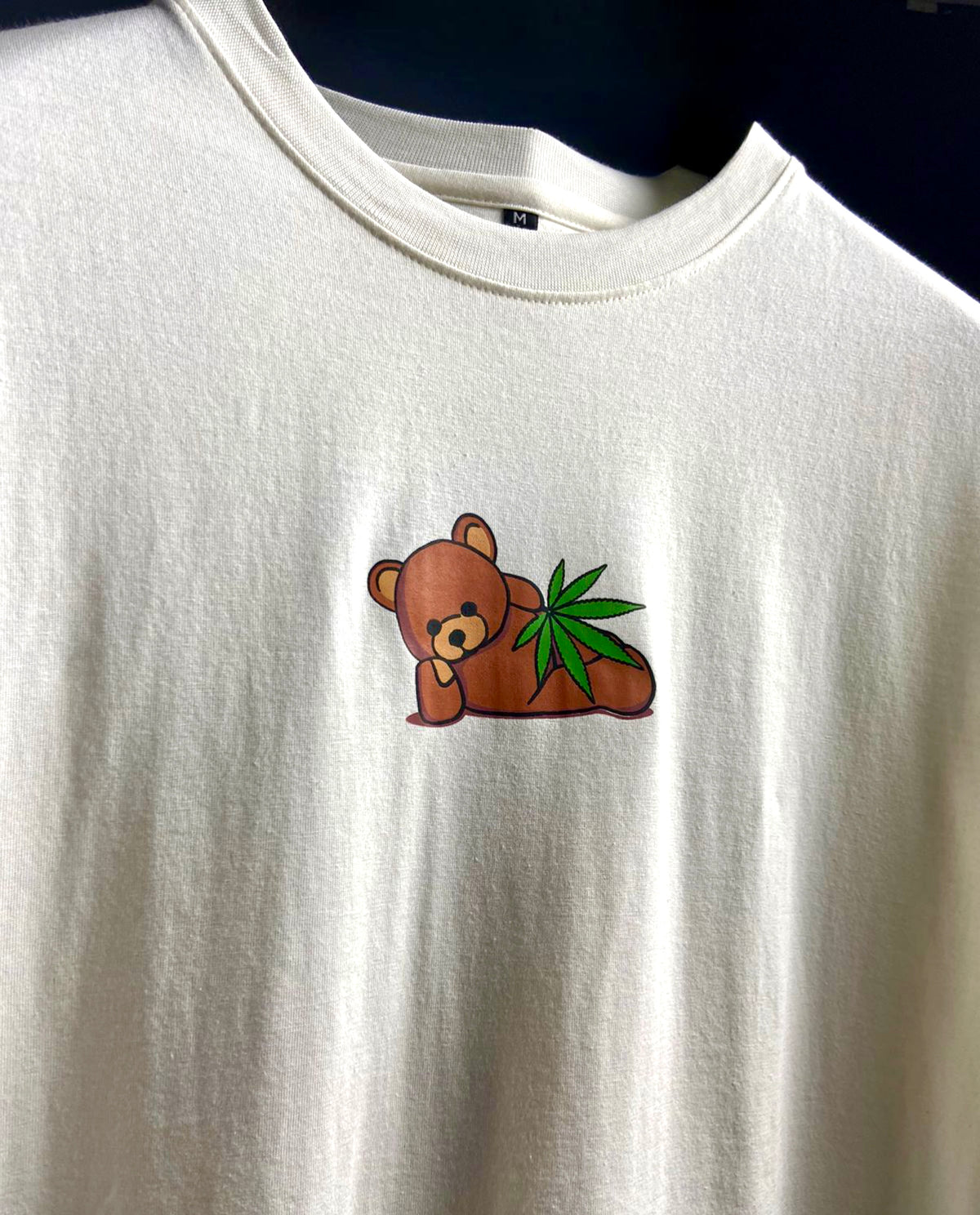 Drugs & Hugs | Off-White Oversized T-Shirt