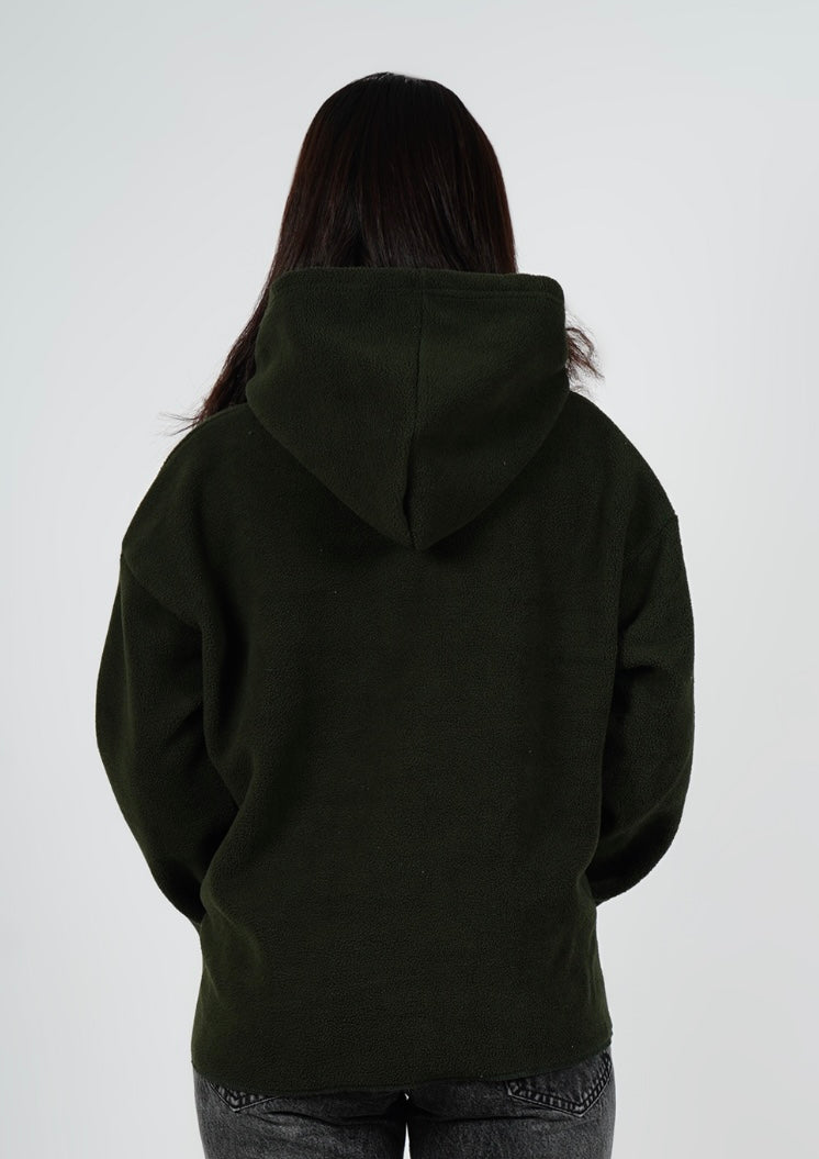 BASIC SHERPA UNISEX HOODIE (SEA GREEN) Alternate