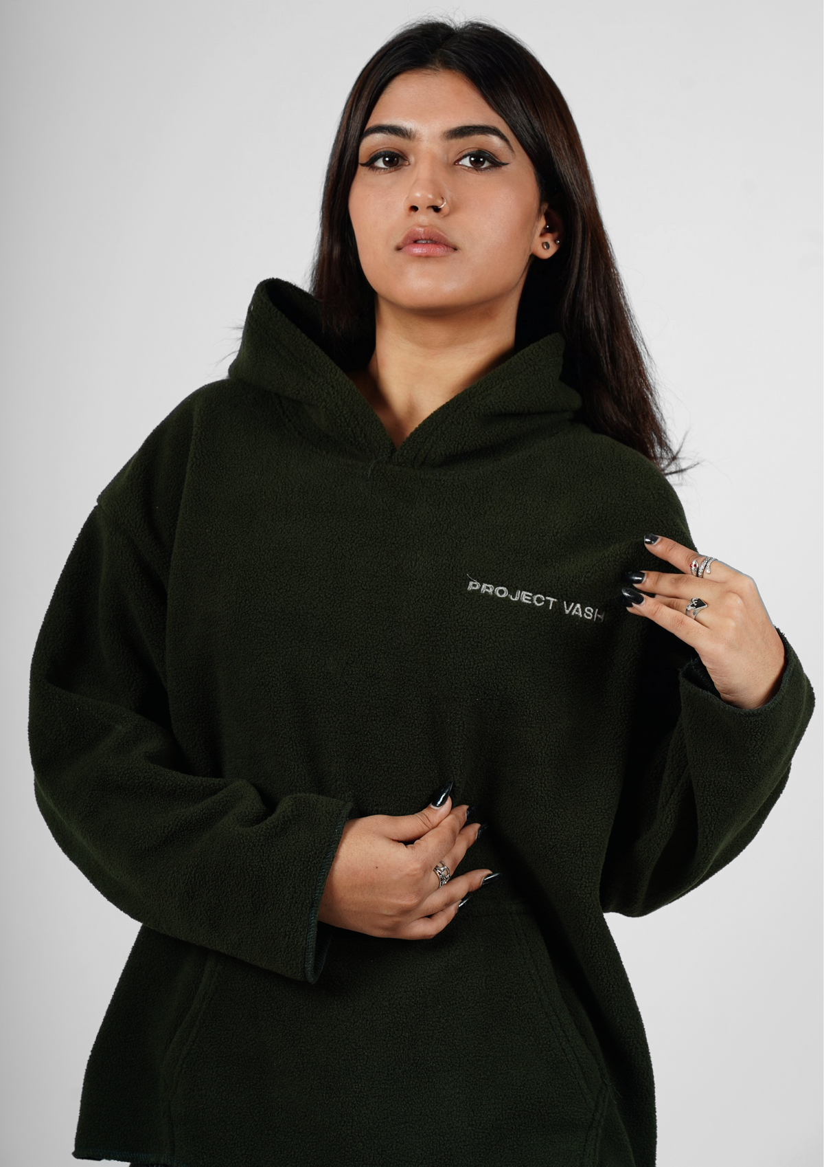 BASIC SHERPA UNISEX HOODIE (SEA GREEN)