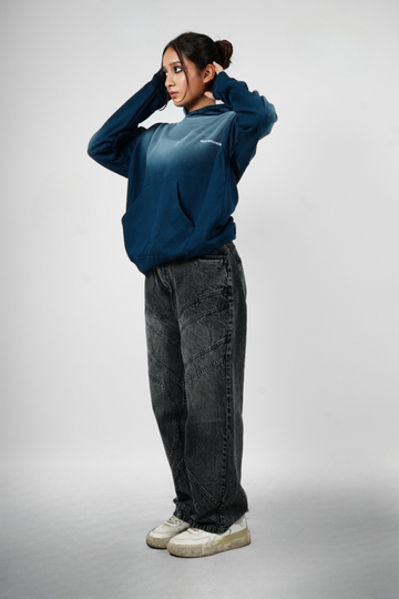 BASIC OCEAN BLUE SUNFADED HOODIE
