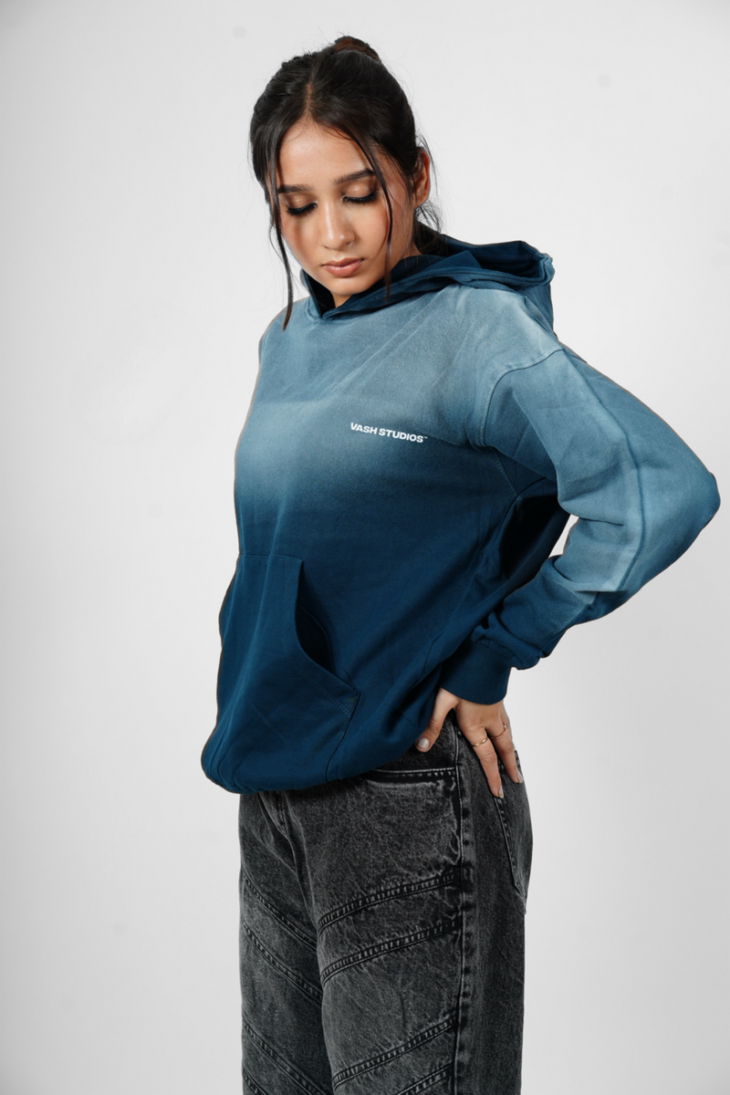 BASIC OCEAN BLUE SUNFADED HOODIE Alternate