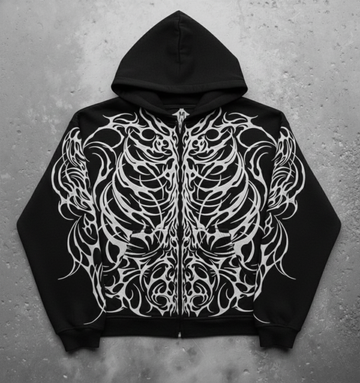 Zerox Zipper Hoodie (Black)