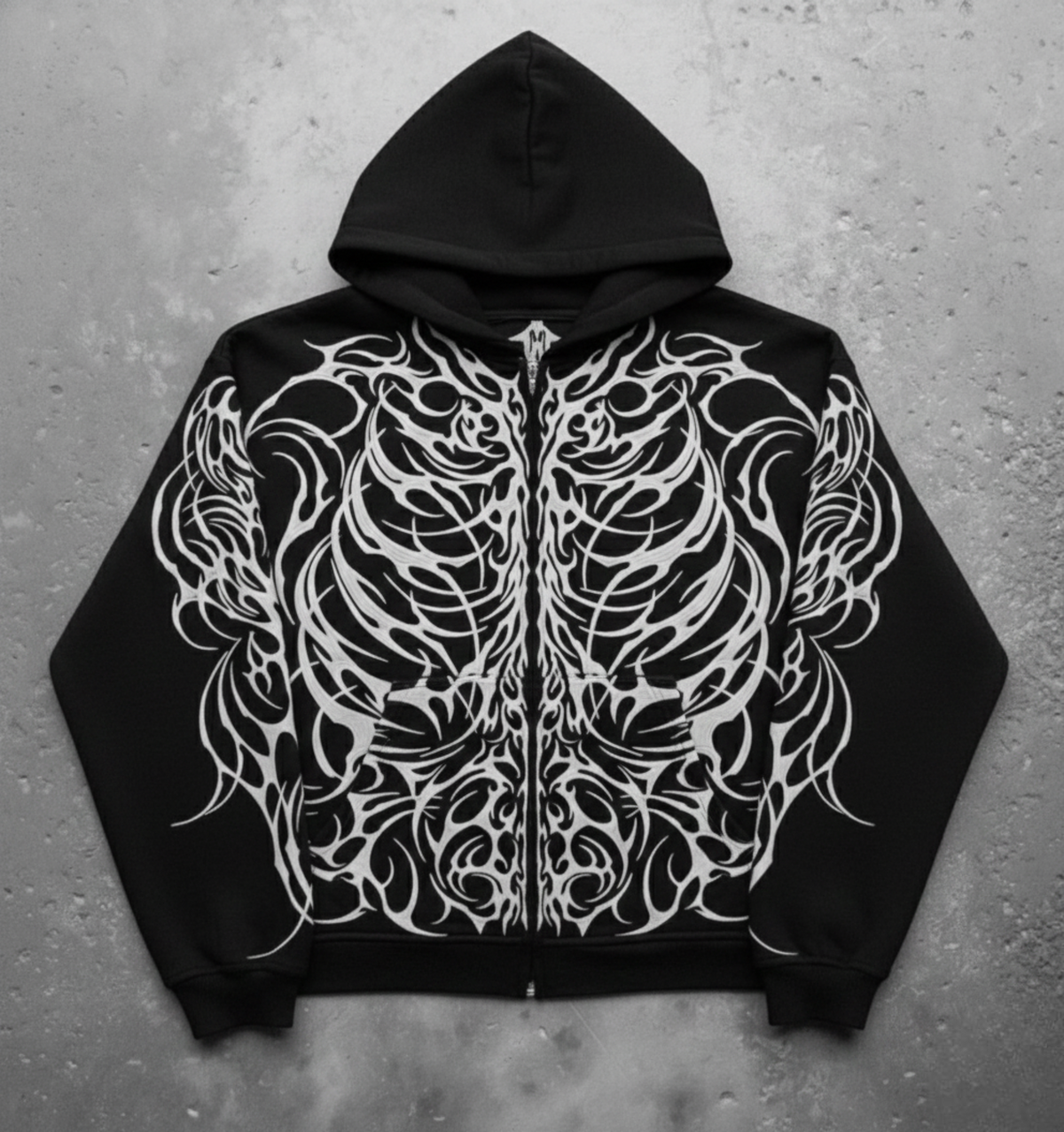 Zerox Zipper Hoodie (Black)