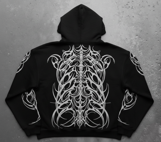 Zerox Zipper Hoodie (Black)