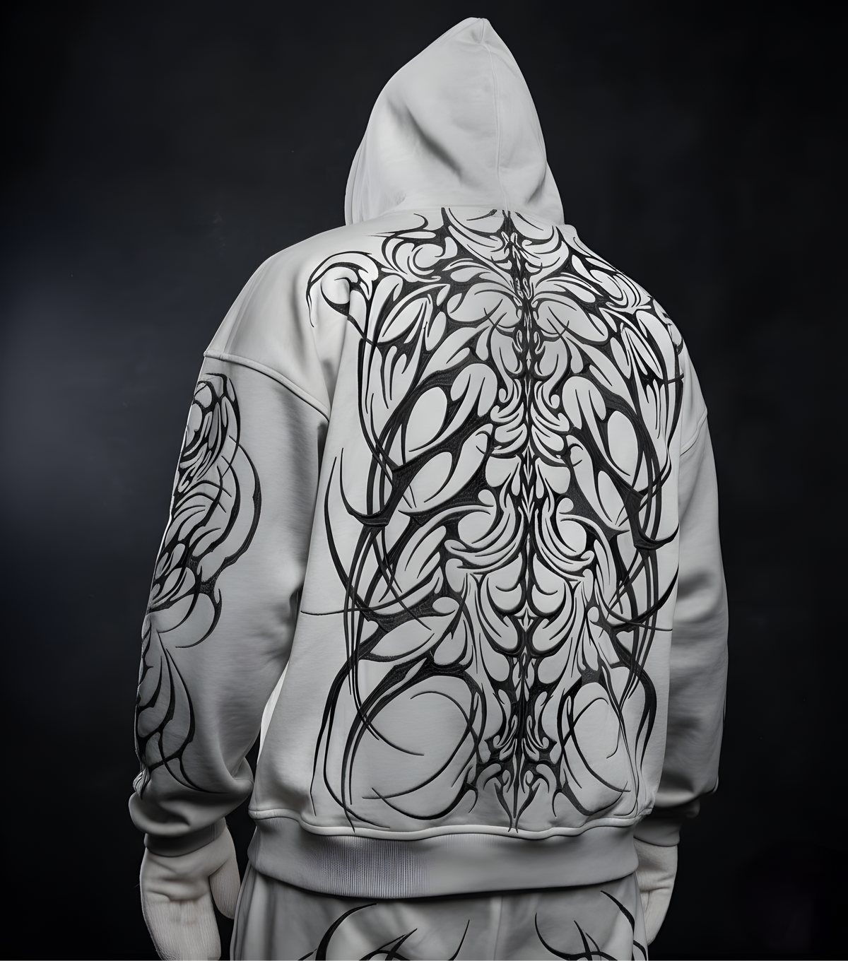 Zerox Zipper Hoodie (Light Grey)