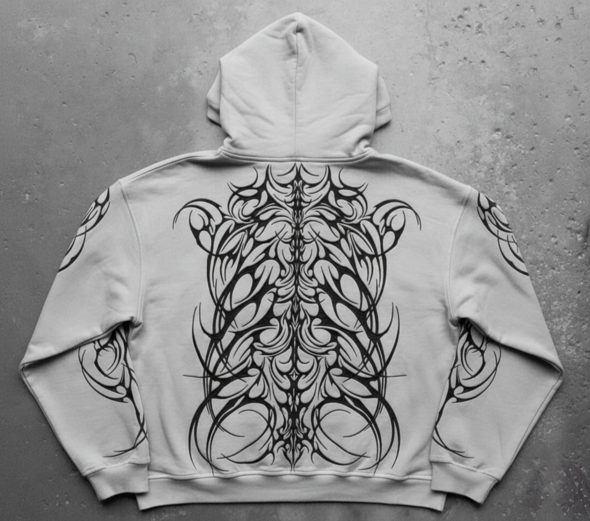 Zerox Zipper Hoodie (Light Grey)