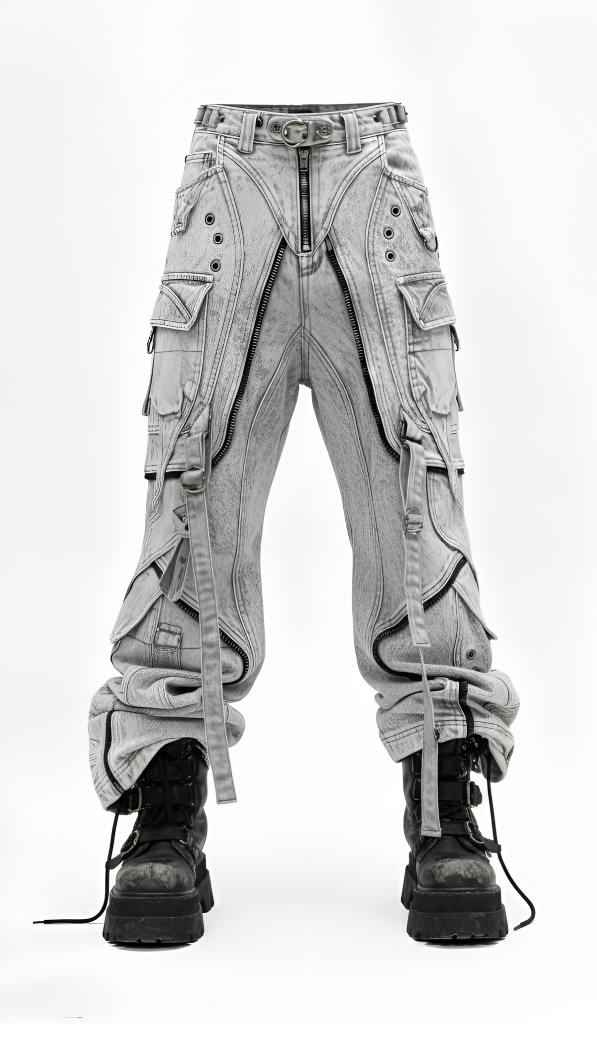 Grade-5 Metal Denims (Iced-Silver)