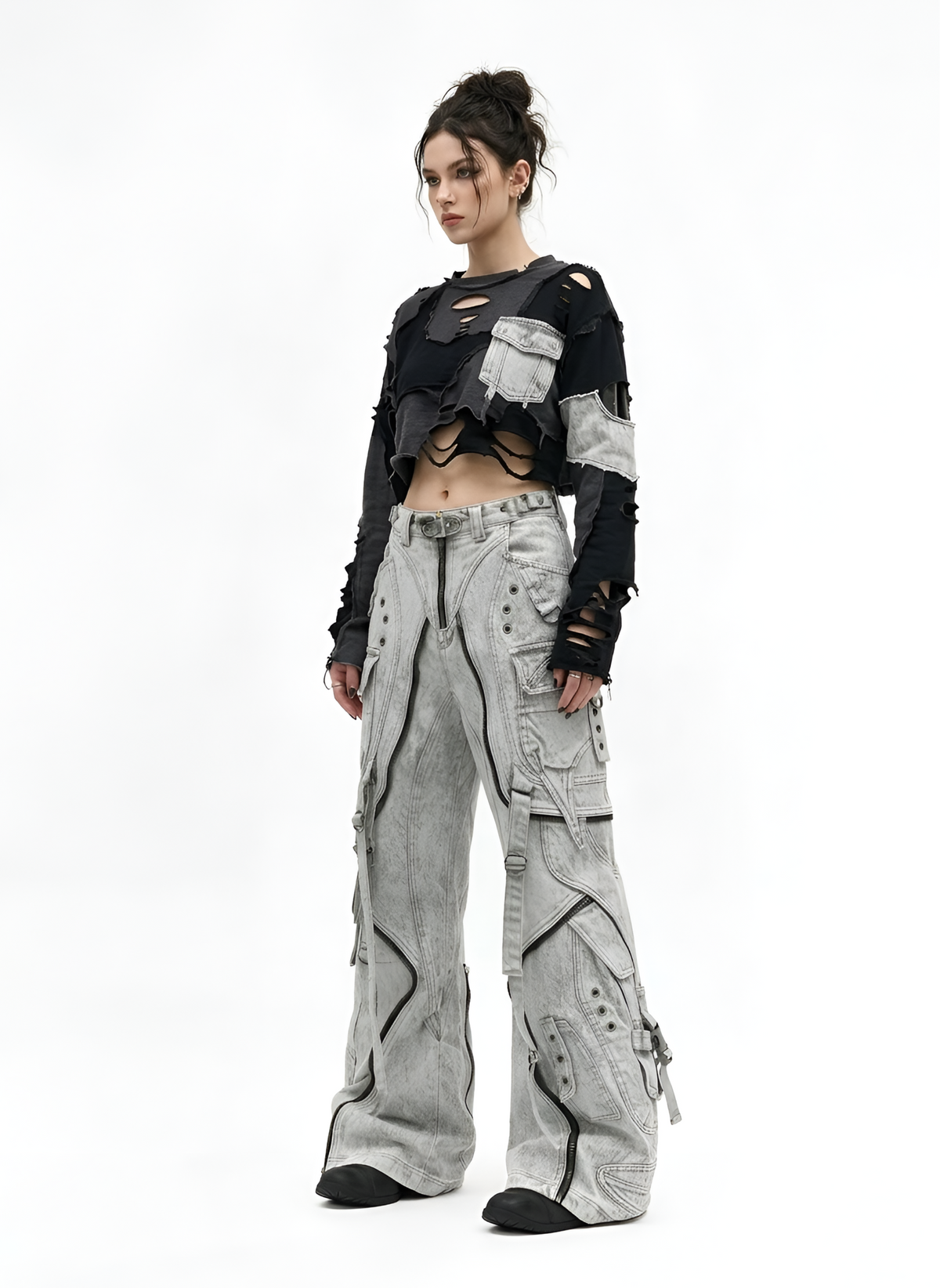 Grade-5 Metal Denims (Iced-Silver)