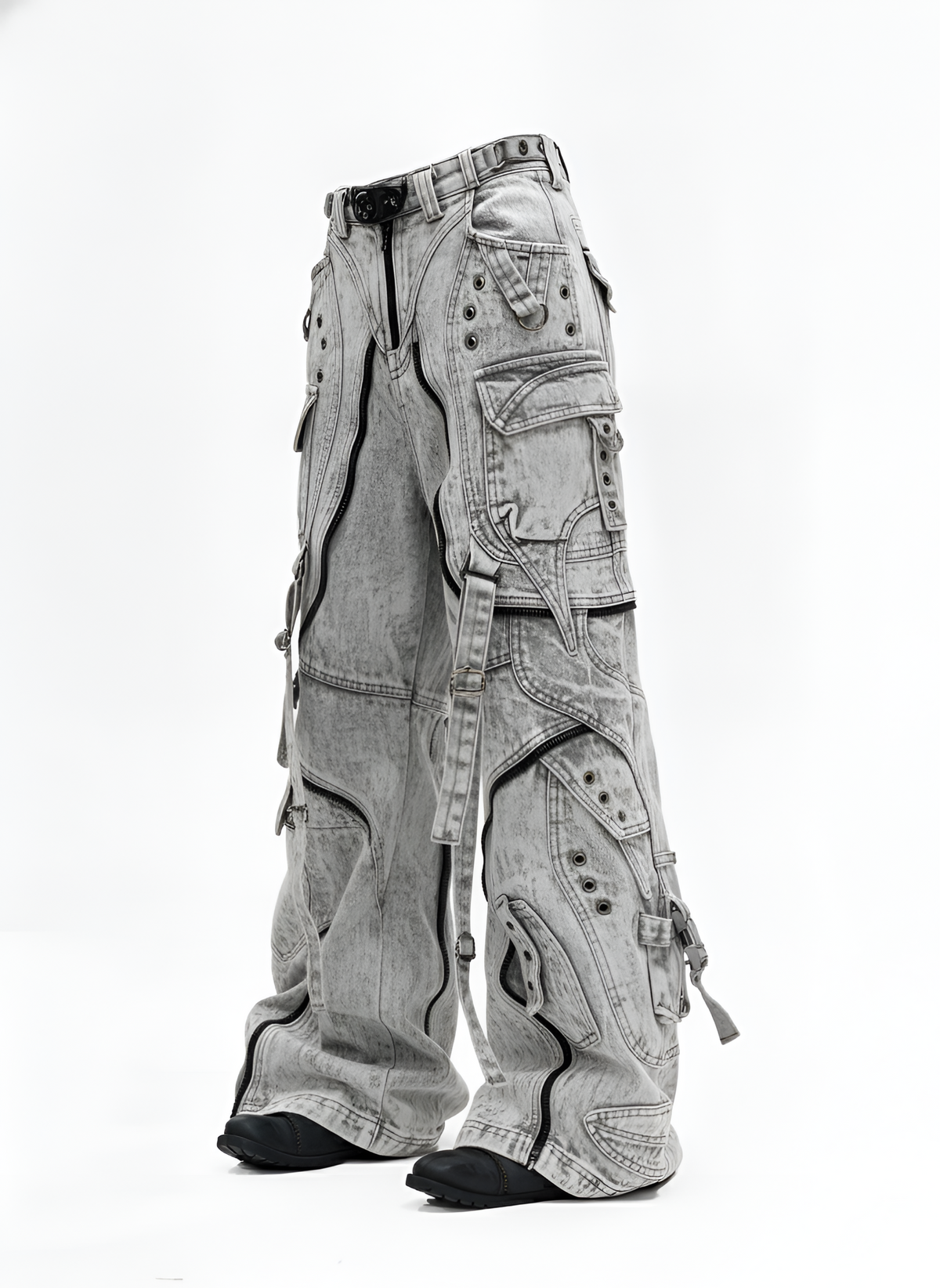 Grade-5 Metal Denims (Iced-Silver)