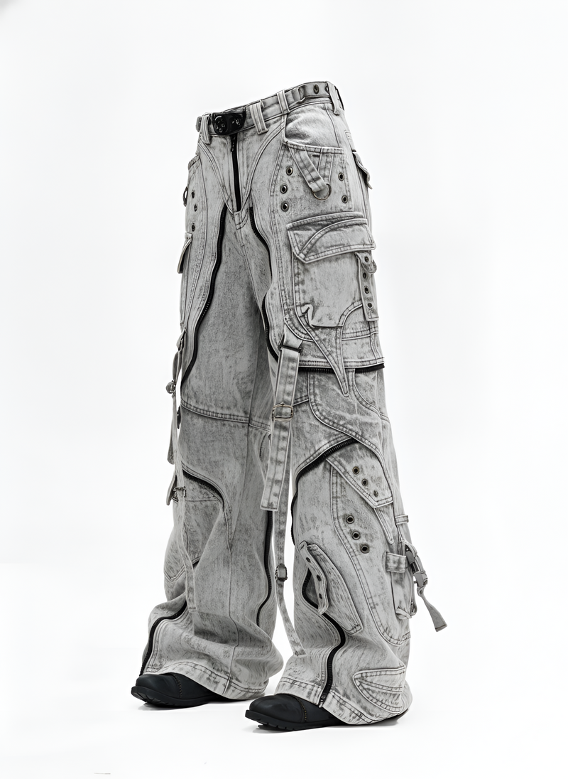 Grade-5 Metal Denims (Iced-Silver)