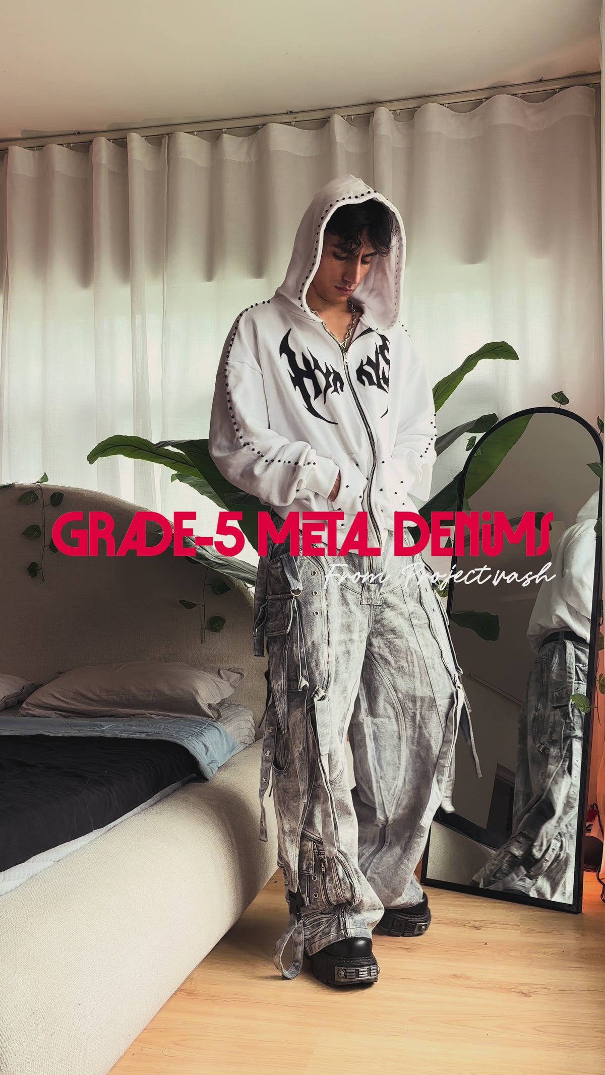 Grade-5 Metal Denims (Iced-Silver)